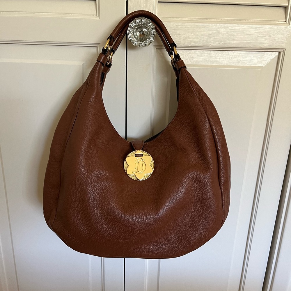Draper James Brown Hobo leather bag - like new with duster bag
